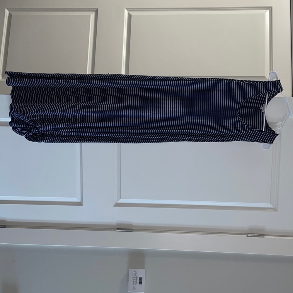 Olivia Matthews Size XL Navy Blue/White Long Dress
